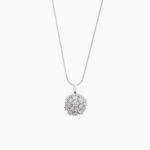 שרשרת זהב לבן ויהלומים DIAMOND BOUQUET גדולה