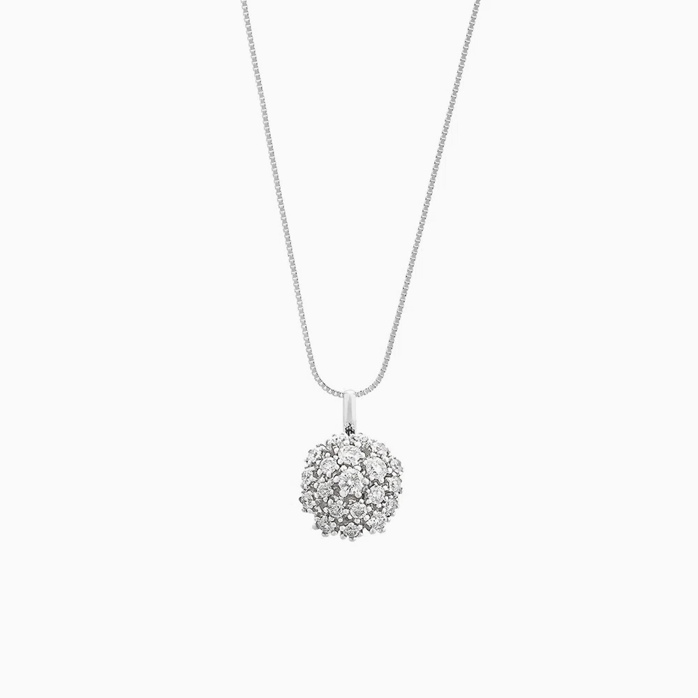 שרשרת זהב לבן ויהלומים DIAMOND BOUQUET גדולה