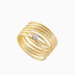 טבעת SIMPLECHIC קטנה בזהב צהוב ויהלום
