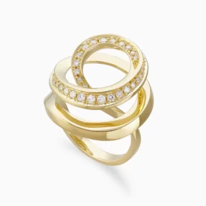 טבעת זהב צהוב ויהלומים INFINITO SINGULAR
