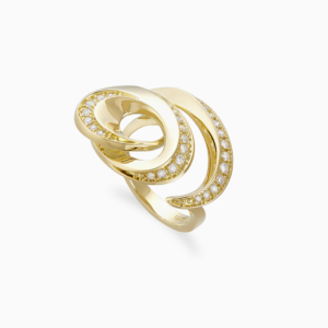 טבעת זהב צהוב ויהלומים INFINITO SINGULAR
