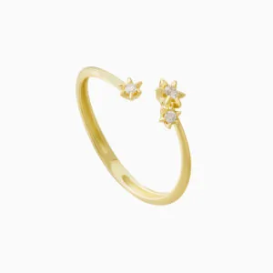 טבעת זהב צהוב ויהלומים MYCOLLECTION