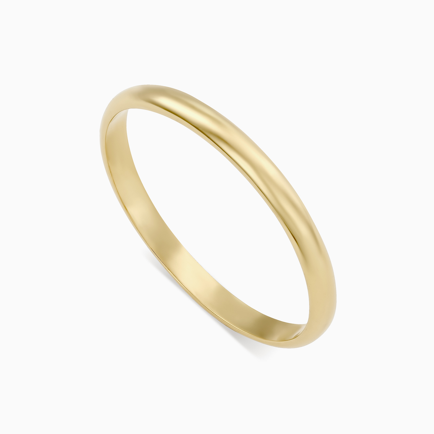 טבעת נישואין קלאסית צרה בזהב צהוב