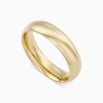 טבעת נישואין קלאסית רחבה בזהב צהוב