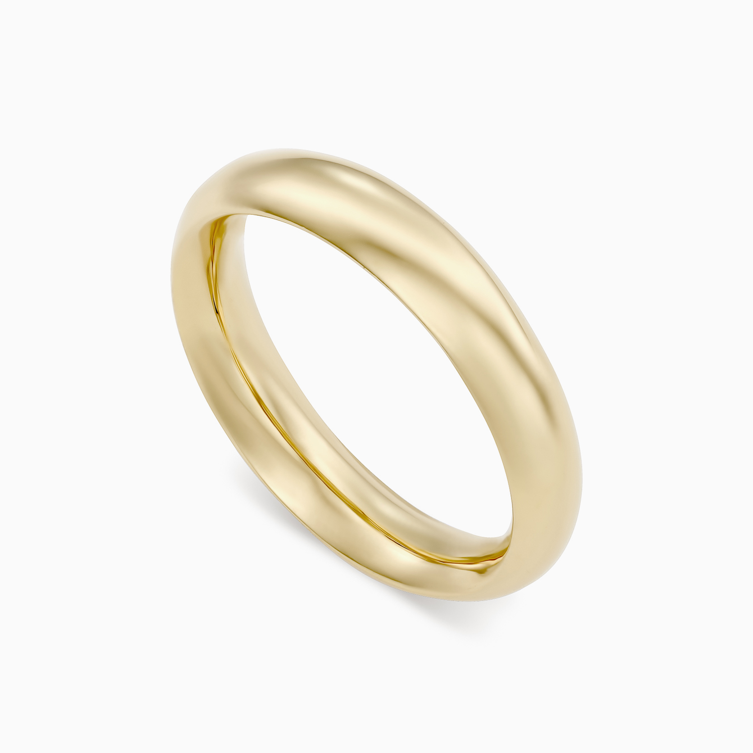 טבעת נישואין קלאסית בזהב צהוב