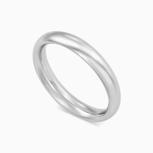 טבעת נישואין קלאסית בזהב לבן