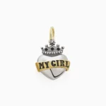 תליון MY GIRL’ MYCOLLECTION’ בכסף סטרלינג וזהב צהוב