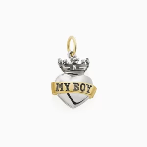 תליון MY BOY’ MYCOLLECTION’ בכסף סטרלינג וזהב צהוב