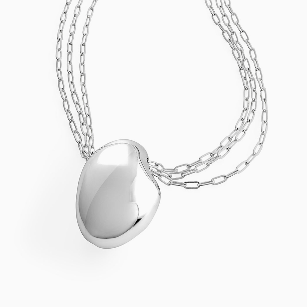 שרשרת SILVER PEBBLES גדולה בכסף סטרלינג